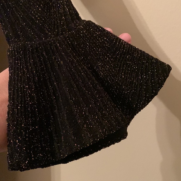 MICHAEL KORS Black & Gold Diamond Bomb Dress Large - Picture 11 of 12